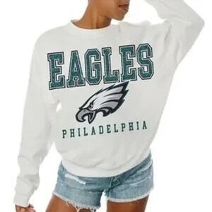 Gameday Couture Philadelphia Eagles Sweatshirt White Crew Neck Womens Large